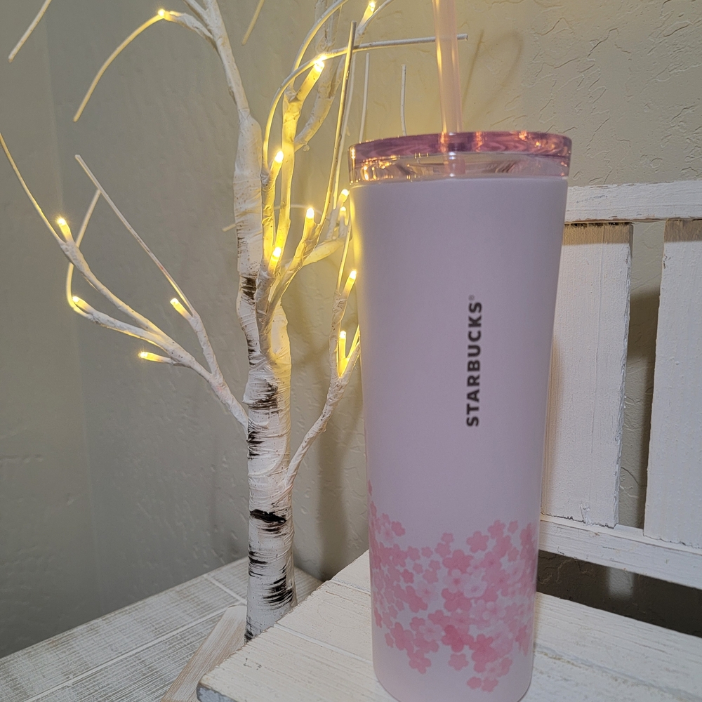 Starbucks 2026 Sakura Cherry Blossom Pink Cold Cup Tumbler 20oz Spring NEW